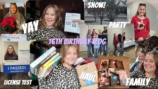 16th birthday vlog 🎁🎂✨️💋📚💞