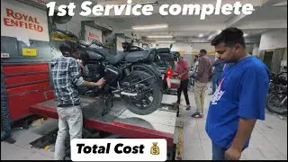 2024 Royal Enfield Classic 350 Stealth Black | First Service Done | Complete Process 🔥