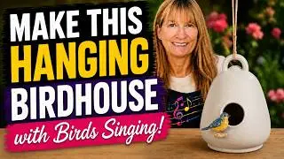 Making a Hanging Birdhouse with Birds Singing - Backyard Pottery Making
