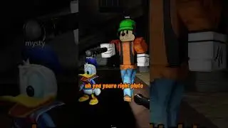 Mickey & pals try a horror game 😱💀 #roblox