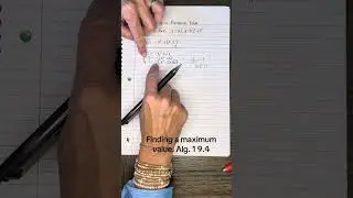 Alg. 1   9.4 Finding a maximum value #maximumvalue #quadratic