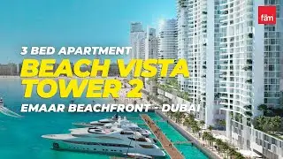 Stunning 3 Bed Apartment in Beach Vista Tower 2, Emaar Beachfront - Dubai