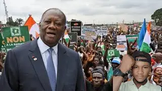 Massive demonstration in ivory coast against Alassane Ouattara government.