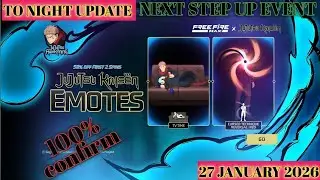 27 January🔥FREE FIRE NEW EVENT | New Jujutsu Kaisen Emote Stepup Event | TONIGHT UPDATE OF FREE FIRE