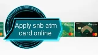 SNB ATM CARD APPLY ONLINE YOUTUBE@ 20