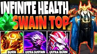 This Infinite Health Swain Top Lane Build is UNSTOPPABLE: 3x BURN + HEALS 🔥 LoL Swain s13 Gameplay
