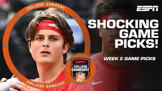 🚨 Week 5 game picks! 🚨 WHO refuses to pick Ohio State OVER WASHINGTON?! 🤨 | College GameDay
