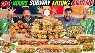 Мы ели только SUBWAY в течение 24-часового челленджа😱 24-часовой челлендж по поеданию SUBWAY😍🔥 (Э...