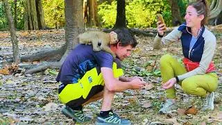 Monkey Leo Luno enjoy playing with brother & sister, Traveler.​ Thank you, give love to the monkey