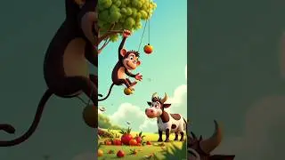 The Hardworking Cow and the Mischievous Monkey #HardworkingCow #MischievousMonkey