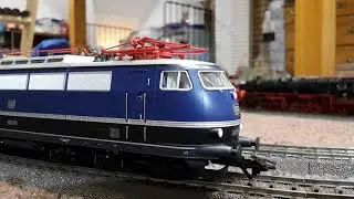 [GE-161/04-2018] E03 001 blau (Märklin 37578) mit Rheingold (Märklin 4228)