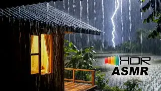 Deep Sleep in 3 Minutes: Heavy Rain on Tin Roof & Loud Thunder ⛈️ Insomnia Relief