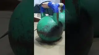Turning Kettle-Bells into Poke-Balls! #diy #pokemon #gym