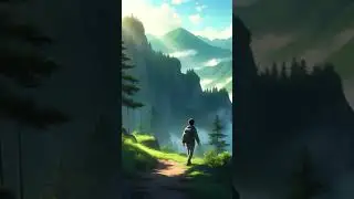 Anime Style Solo Travel in Mountain Valley
