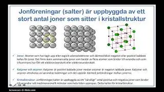 Kortfilm - Jonföreningar och jonbindningar