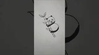 learn to draw cute panda 🐼🐼#youtubefeed #youtubeshorts #shortsfeed #drawing #pendrawing