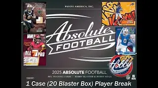 2025 Panini ABSOLUTE FOOTBALL 1  Blaster Case (20 Box) Team Break #1 eBay Live 11/24/25
