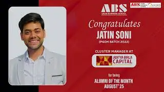 Jatin Soni, PGDM Batch 2021, reflects on his inspiring journey during the Alumni Interaction Talk