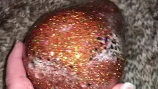 Burnt Orange Laser Glitter with Silver Chunky Stainless Steel Wine Glass