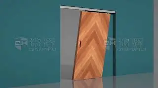 Soft close sliding single wooden door hardware
