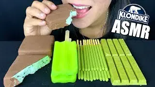 ASMR GREEN TEA CHOCOLATE +  KLONDIKE ICE CREAM | LaniEats ASMR