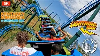 Lightning Run Back Row POV OnRide 5K UHD | Chance Rides Airtime Madness| Kentucky Kingdom Louisville
