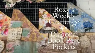 #roxysweeklychallenge​ | Tutorial | diagonal tucks book page base | Week 8