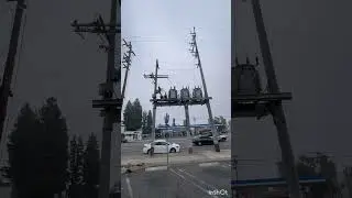 Two parallel pole power stations