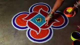 Bhogi pongal 🌻3*1 diyamuggulu rangolidesigns 🌻thai Pongal special 🌻mattu pongal flowers kolam