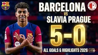 Barcelona vs Slavia Prague 5-0 - All Goals & Highlights 2026 HD
