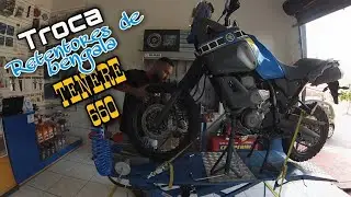 Troca retentores de bengala tenere 660