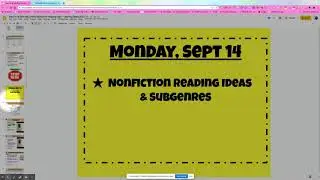 Sept 14-Learning expectations for LA