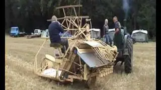 Field Marshall cutting wheat with Albion binder