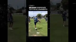 Neymar sorprende i compagni in allenamento con un goal da posizione impossibile 😍