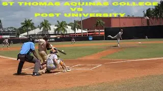 COLLEGE BASEBALL ST THOMAS AQUINAS COLLEGE VS POST AT BARRY UNIVERSITY MIAMI FLORIDA