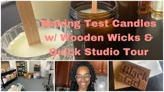 Making Test Candles w/ Wooden Wicks From Makesy & Quick NEW Studio Tour