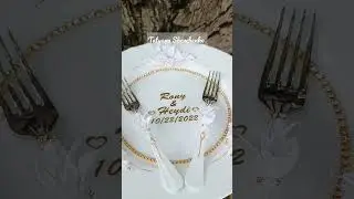 Роскошный⭐свадебный набор для 🧡Rony & Heydi🧡 в золотом и белом цвете.Лепка из полимерной глины.