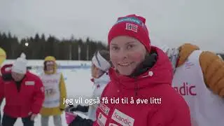 HELT MED på tandemski med skilandslaget i langrenn.