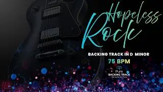 🎸Hopeless Rock Guitar Backing Track in D Minor | 75 BPM Jam Track