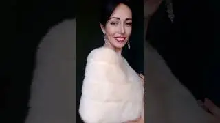 Кремовая норковая свадебная накидка, шубка 15тр. Bridal real mink fur wrap, white mink fur cape $350