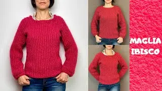 Maglione ad uncinetto Ibisco - tutorial maglione fatto a mano facile - handmade easy crochet
