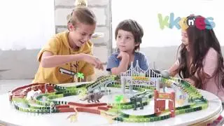 Dinosaur Toys-273pcs Create A Dinosaur World Road Race-Flexible Track | by kidstvno1