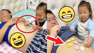 女兒怎麼總是欺負老爹？太搞笑了吧 #baby #亲子 #familyfun