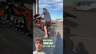 Unloading $40K KTM RC8C Race Bike #KTM #RC8C #motorcycle #shorts #trending