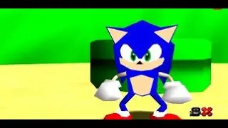 Sonic in Super Mario Star Road
