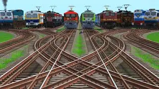 X Trains Run At Bumpy✔️Curves Railroad Junctions | amazing train videos indian railways 