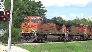 BNSF Barstow, IL Local waits for four trains before he can leave July 22, 2019