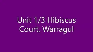 Unit 1/3 Hibiscus Court