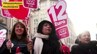 Fast Food Workers United: 12 Euro mindestens!
