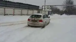 BMW 320xd snow parking